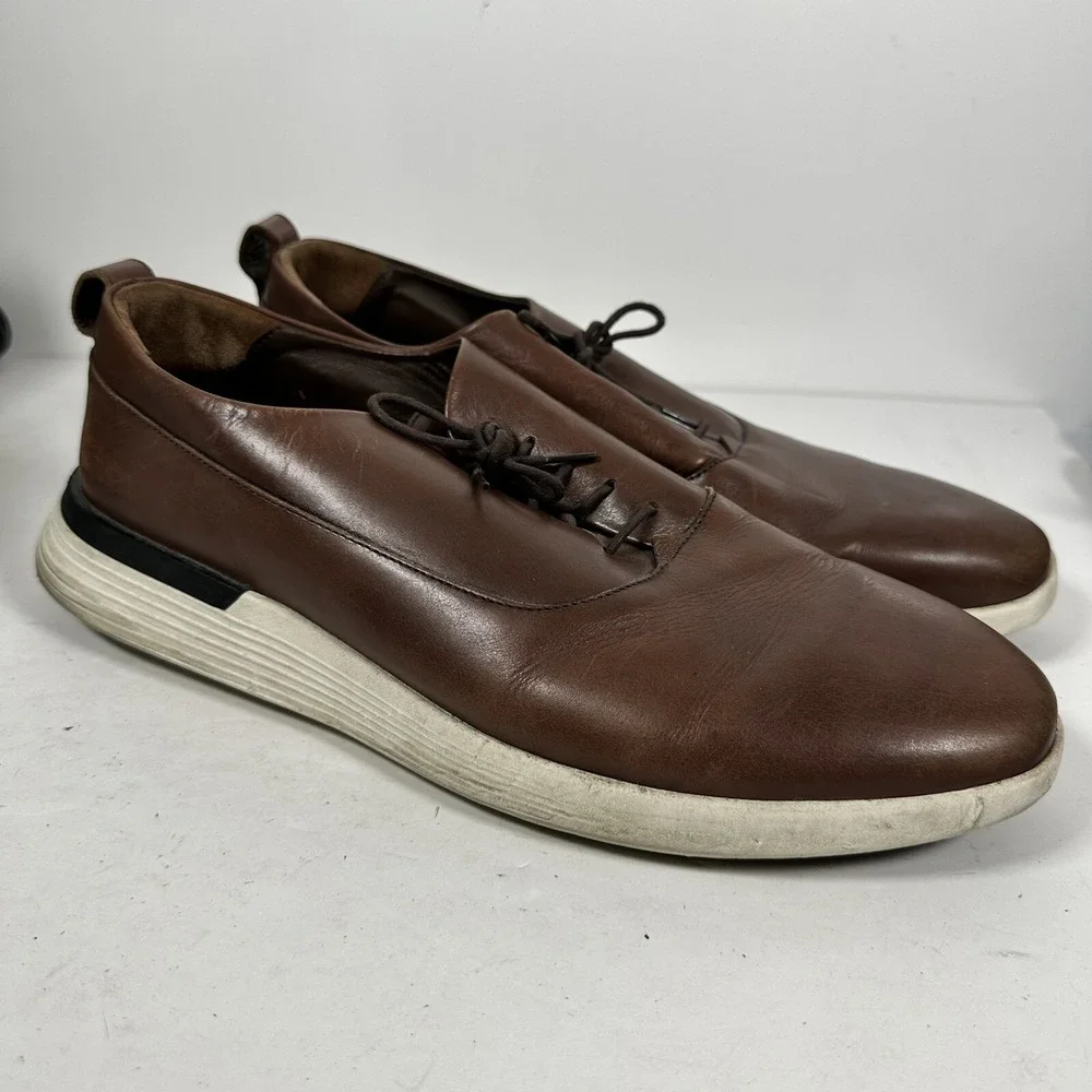 Wolf & Shepherd Mens Crossover‎ Longwing Oxfords Plain Toe Brown Leather 12M